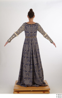  Photos Woman in Historical Dress 1 15th Century Medieval Clothing a poses blue dress whole body 0005.jpg